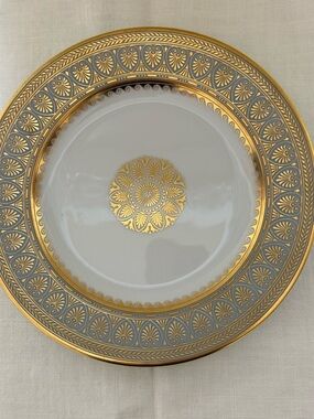 1737 Ancienne Manufacture Royale de Limoges Recamier Elysee France Plate 6.5Gold